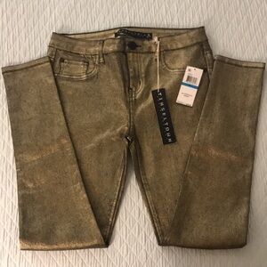 New Tinseltown Gold Stretch Skinny Jeans Size 9